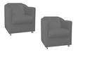 Ver imagem 1 de Kit 02 Tilla Chumbo Suede para Sala de Estar,Salão Escritoria Biselos-Decor