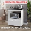 Ver imagem 5 de Balcão Cooktop Elisa 75cm 2 Portas para Cozinha com Espaço de Forno Cor:branco;tamanho:4 Bocas