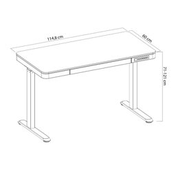 Mesa Ergonômica com Regulagem de Altura Elétrica Elements Musa - 6