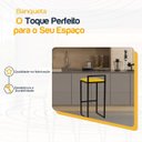 Ver imagem 3 de Banqueta Quadrada Preta para Balcão Ilha Cozinha Gourmet Bancada Piscina Bares Àrea de Lazer