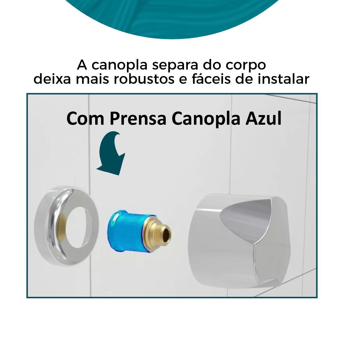 Acabamento Reg Pressão Gaveta 1/2 E 3/4 Com Prensa Canopla - 6