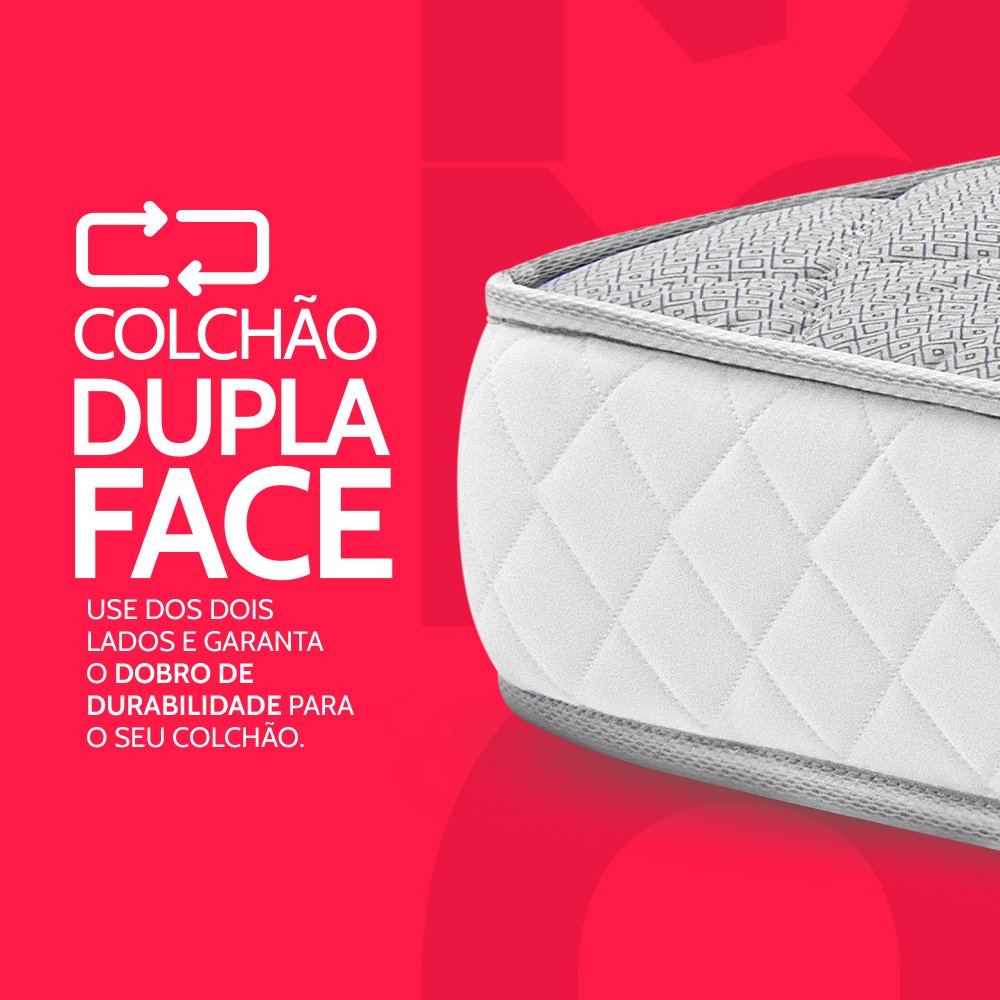 Colchão Viúva Ortopédico de Espuma D33 a Vácuo 128x188cm Bf Colchões - 6