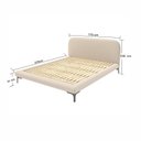 Ver imagem 4 de Cama Casal com Cabeceira Estofada Linho Sun Bege