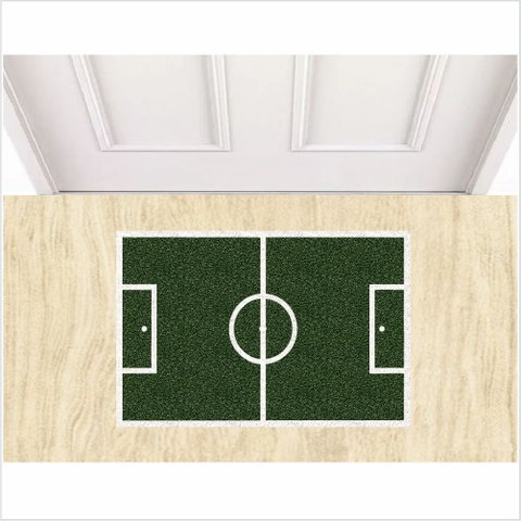 TAPETE CAMPO DE FUTEBOL - VERDE MUSGO