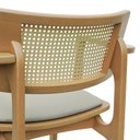 Ver mais imagens de Banqueta Alta Bistrô Apollo com Braços Encosto Telinha Natural e Assento Anatômico - Natural Estofad