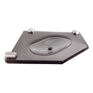 Saboneteira Canto Chanfrada 15x15 Cm - 8mm - Fume
