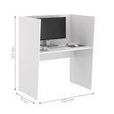 Ver imagem 2 de Mesa de Trabalho 1 Lugar Alaska Branco