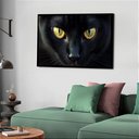 Ver imagem 2 de Quadro Decorativo Gato Preto Olhos - 50x70cm:moldura Preta