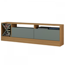 Ver imagem 2 de Rack para Tv até 75 Polegadas 2 Portas Denver Carvalho Dakar/cinza Vulcano 0671 - Soluzione