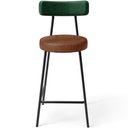 Ver imagem 5 de Kit 03 Banquetas Baixa Cozinha Sala Jantar Bancada Milão L02 Facto Verde Musgo Marrom - lyam decor L