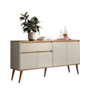 Aparador Ravi Buffet Moderno,160 Cm, Pés Palito, Estilo Escandinavo Peternella