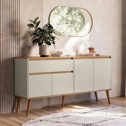 Aparador Ravi Buffet Moderno,160 Cm, Pés Palito, Estilo Escandinavo Peternella - 2