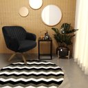 Ver imagem 6 de Kit 2 Poltronas Decorativas Kitana Pés Madeira Giratório Veludo Preto - Gran Belo