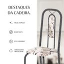 Ver mais imagens de Cadeiras para Sala de Jantar 6 Unidades Lívia Prata/Arabesco/Mart