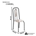 Ver imagem 3 de Cadeiras para Sala de Jantar 6 Unidades Lívia Prata/Arabesco/Mart