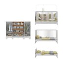 Ver imagem 5 de Berço 3 em 1 para Colchão 130x60cm com Cômoda 2 Portas 4 Gavetas Luna Multimóveis Mp4750 Branco