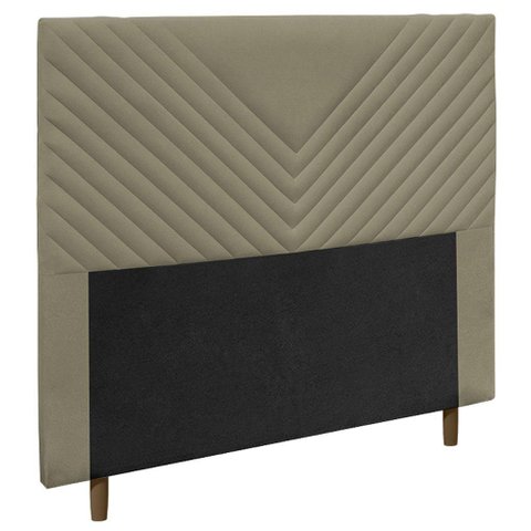 Cabeceira Cama Box Casal Queen Size Viena 160cm Suede Bege