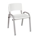 Ver imagem 2 de Kit 9 Cadeira Iso Infantil Creche, Base Cinza Branco