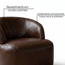 Ver imagem 5 de Poltrona de Couro Legítimo Giratória Luna