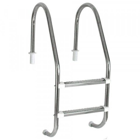 Escada para Piscina com 2 Degraus Completa - Inox