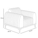 Ver imagem 6 de Kit 2 Poltronas Decorativas Base Gold D06 Suede C-309 Bege