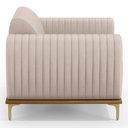 Ver imagem 3 de Kit 2 Poltronas Decorativas Base Gold D06 Suede C-309 Bege