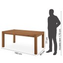 Ver imagem 4 de Mesa de Jantar 6 Lugares 160cm Madeira Maciça Primavera CabeCasa MadeiraOriginals Marrom