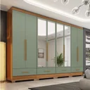 Ver imagem 1 de Quarto Modulado 100% 4 Peças 8 Portas 4 Gavetas com Espelhos Smart Plus Espresso Móveis