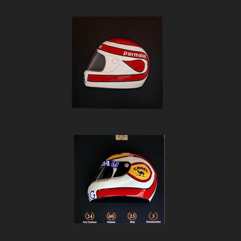 Conjunto de 2 Quadros 3D Helmet NP BT52 e 88 Branco - Gran Belo Quadro 3D Capacete F1
