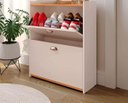 Ver imagem 2 de Sapateira Closet, Decorativo para Sala Quarto Hall Entrada, Multiuso, Off White/Cinmomo, Design Mode