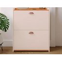 Ver imagem 3 de Sapateira Closet, Decorativo para Sala Quarto Hall Entrada, Multiuso, Off White/Cinmomo, Design Mode