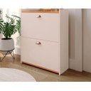 Ver imagem 1 de Sapateira Closet, Decorativo para Sala Quarto Hall Entrada, Multiuso, Off White/Cinmomo, Design Mode