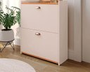 Ver imagem 1 de Sapateira Closet, Decorativo para Sala Quarto Hall Entrada, Multiuso, Off White/Cinmomo, Design Mode