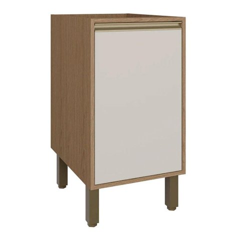 Armário de Cozinha Balcão 30x58,5 cm 1 Porta Vitória Rimo Carvalho/Off White