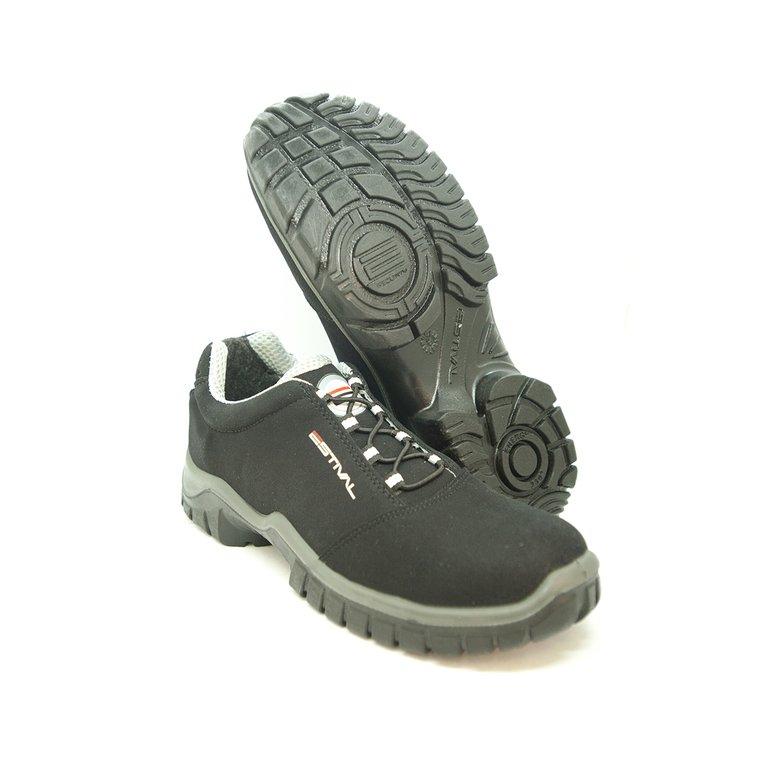Sapato Segurança Microfibra Preto/cinza Estival En10023s2l Bico Composite Palmilha Anti Perfuro Ca -