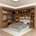 Ver imagem 2 de Guarda-roupa Casal Modulado Madrid 10 Portas 4 Gavetas Cinamomo - Panorama Móveis