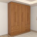 Ver imagem 7 de Guarda-roupa Casal Modulado Madrid 10 Portas 4 Gavetas Cinamomo - Panorama Móveis