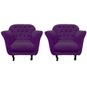 Ver imagem 3 de Kit 2 Poltronas Decorativa Dália Veludo Roxo