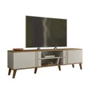 Ver imagem 3 de Rack Denver para TV até 75 '' Sala Compacto 160 cm Peternella:Off White/Nature