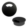 05 Passa Fio Cabo Mesa Computador 60mm Redondo - Em 3 Cores Cor:Preto - 1