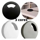 Ver imagem 7 de 05 Passa Fio Cabo Mesa Computador 60mm Redondo - Em 3 Cores Cor:Preto