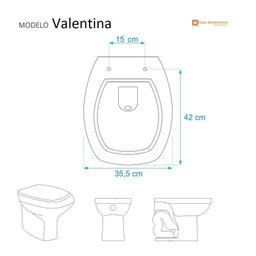 Tampa de Vaso Sanitário Valentina Ocre para Louça Santamarina - 3