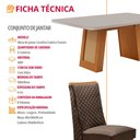 Ver imagem 7 de Mesa de Jantar Carolina 180cm Tampo MDF Vidro com 6 Cadeiras Yasmin