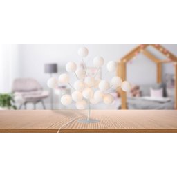 Luminária de Mesa Árvore de Luz Estilo Bonsai com Bolinhas Bivolt (branco) - 2