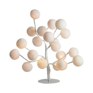 Luminária de Mesa Árvore de Luz Estilo Bonsai com Bolinhas Bivolt (branco)