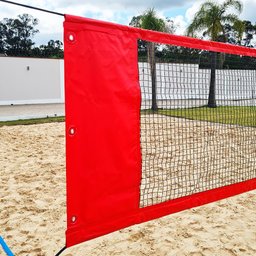 Rede Beach Tennis com banda lateral Zaka Vermelha 8,60m x 0,80m - 1