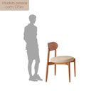 Ver imagem 6 de Conjunto Sala de Jantar Mesa 135cm Tampo Redondo Laminado e 4 Cadeiras Hope Marrom/Off White/Imbuia