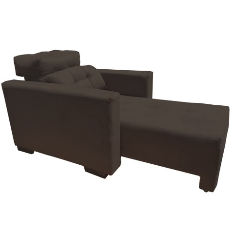 Sofá Poltrona 1 lugar Retrátil e Reclinável Veneza Marrom - Moveis Aguias