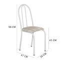 Ver imagem 4 de Kit 6 Cadeiras de Cozinha Califórnia Estampado Rattan Bege Pés de Ferro Branco - Pallazio