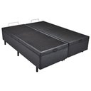 Ver imagem 2 de Cama Box Baú Queen New Barcelona Cinza 158x198 Apolospuma